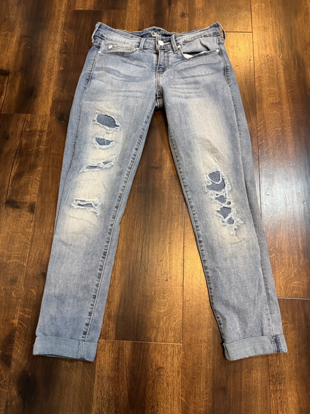 Denizen from Levi's Light Blue Distressed Boyfriend Jeans Size 25